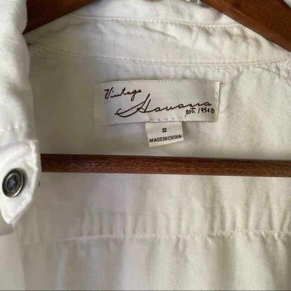 Vintage Havana White Cropped Jacket | Cameo Trim, Lightweight Layer Size Small - Picture 6 of 14